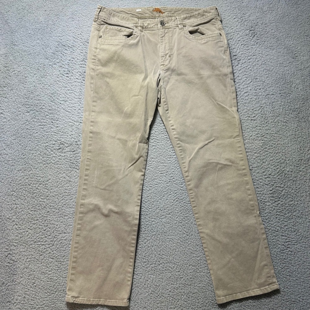 Tommy Bahama Jeans Mens 34x30 Khaki Cotton Stretch Pants‎ Marlin Logo
